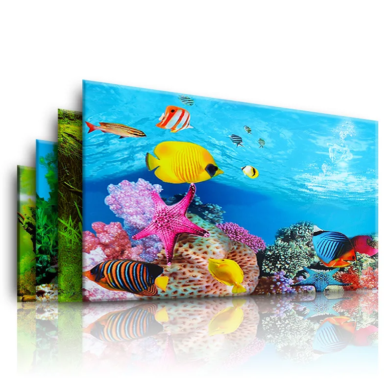 Marine Aquarium For Sale - 水族館の背景 3d ステッカーポスター水槽水族館の背景アクセサリー装飾海洋植物 Aquascape 絵画