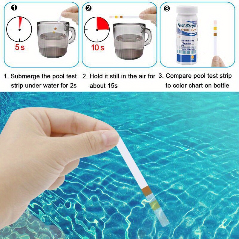 3 で 1 テスト紙塩素浸漬ホットタブ PH テストスパスト - Marine Aquarium Bacteria のレビューと価格