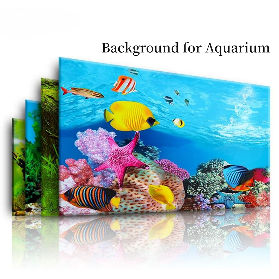 3D水族館の背景ステッカー,水槽の装飾,海洋植物,両面風景, - Marine Aquarium For Sale のレビューと価格