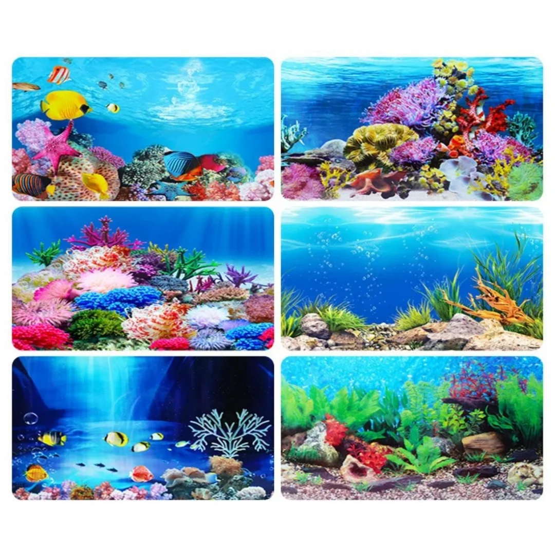 3D水族館の背景ステッカー,水槽の装飾,海洋植物,両面風景, - Marine Aquarium For Sale のレビューと価格