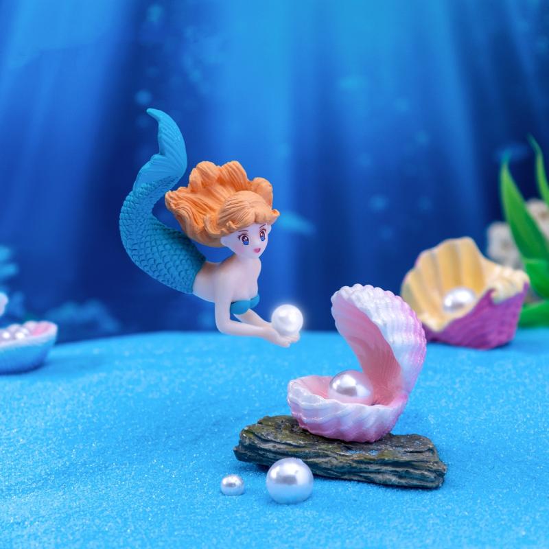4 個のプラスチック水槽リトルマーメイドオーナメントミニチュ - Marine Aquarium For Sale のレビューと価格