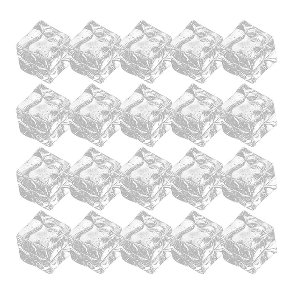50個入り 透明な偽アイスキューブ リアルなアクリル製アイス - Marine Aquarium Cube のレビューと価格