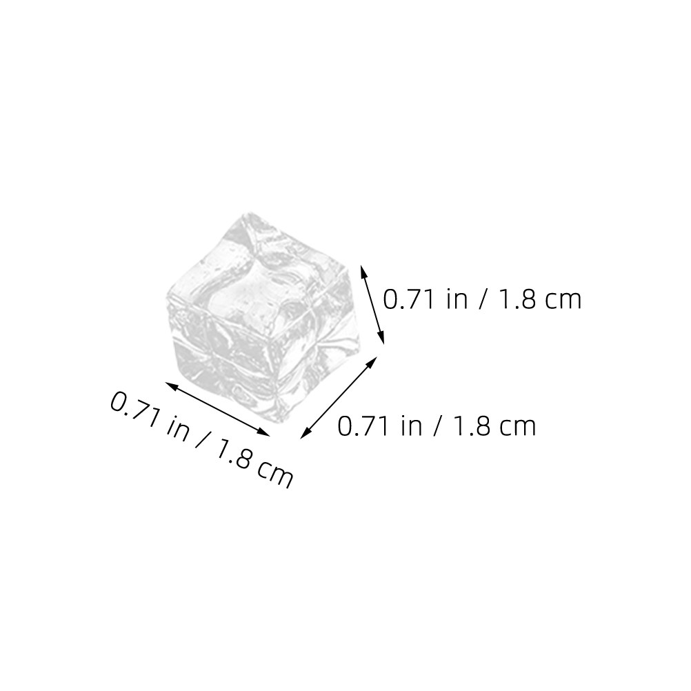 50個入り 透明な偽アイスキューブ リアルなアクリル製アイス - Marine Aquarium Cube のレビューと価格