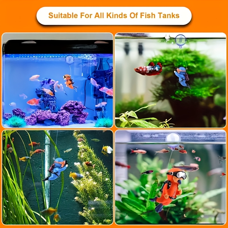 2個入り 鮮やかなダイバー型水槽飾り 水中雰囲気用 魚タンク - Marine Aquarium For Sale のレビューと価格