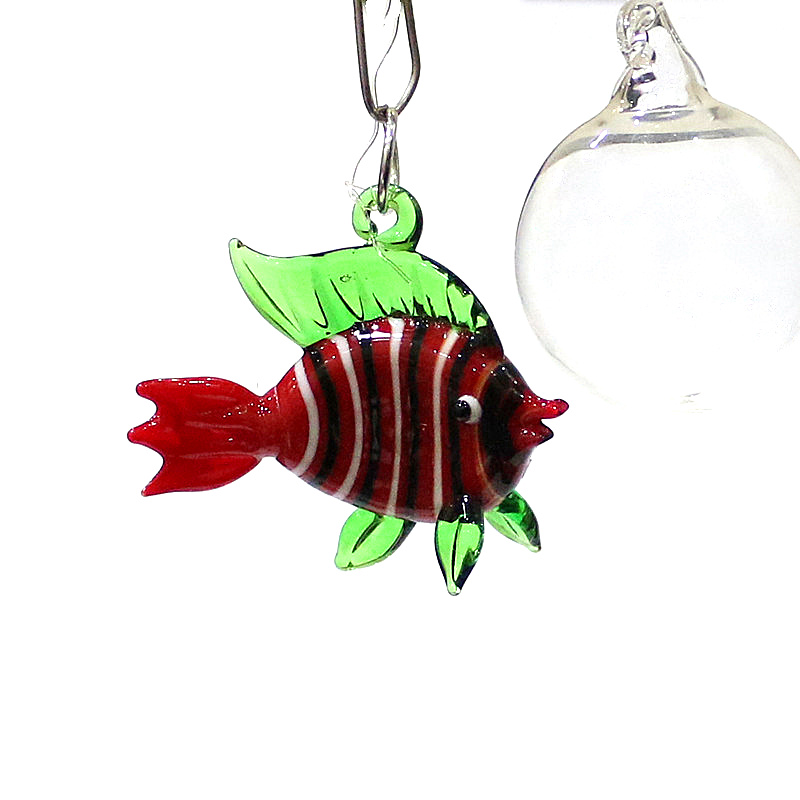 水槽飾り 浮かぶガラス製海洋生物ペンダントオーナメント 可愛 - Aquarium Marine Fishes のレビューと価格