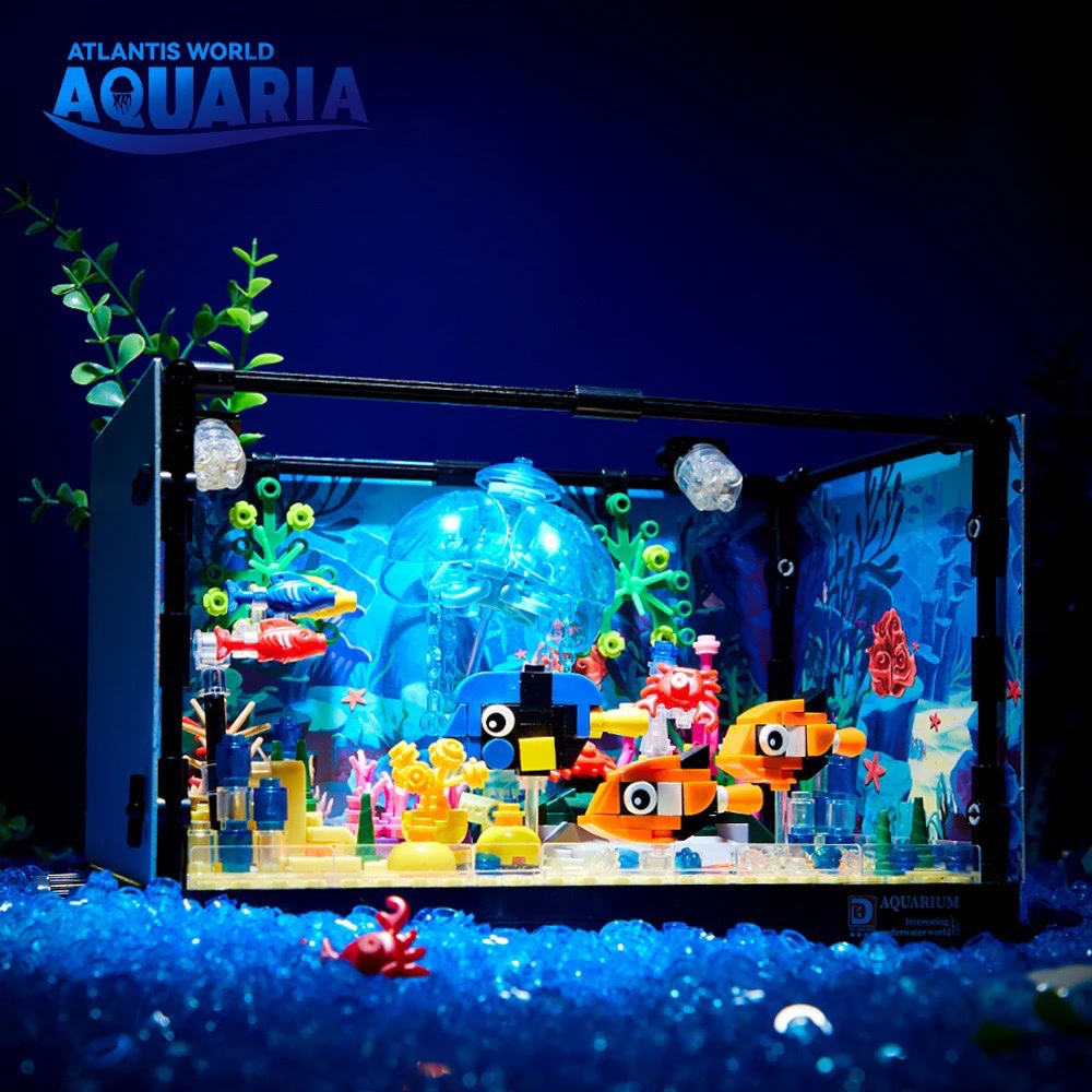 アイデアシリーズ水族館海洋動物ビルディングブロッククリエイテ - Marine Aquarium Cube のレビューと価格