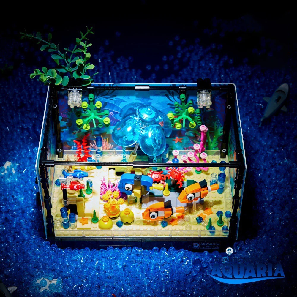 アイデアシリーズ水族館海洋動物ビルディングブロッククリエイテ - Marine Aquarium Cube のレビューと価格