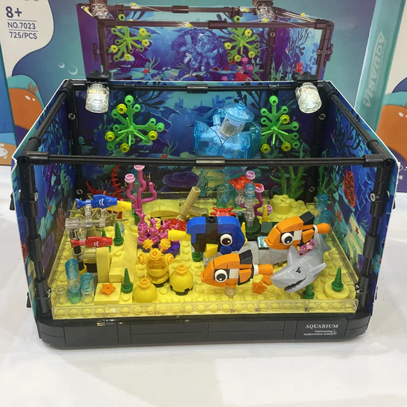 アイデアシリーズ水族館海洋動物ビルディングブロッククリエイテ - Marine Aquarium Cube のレビューと価格